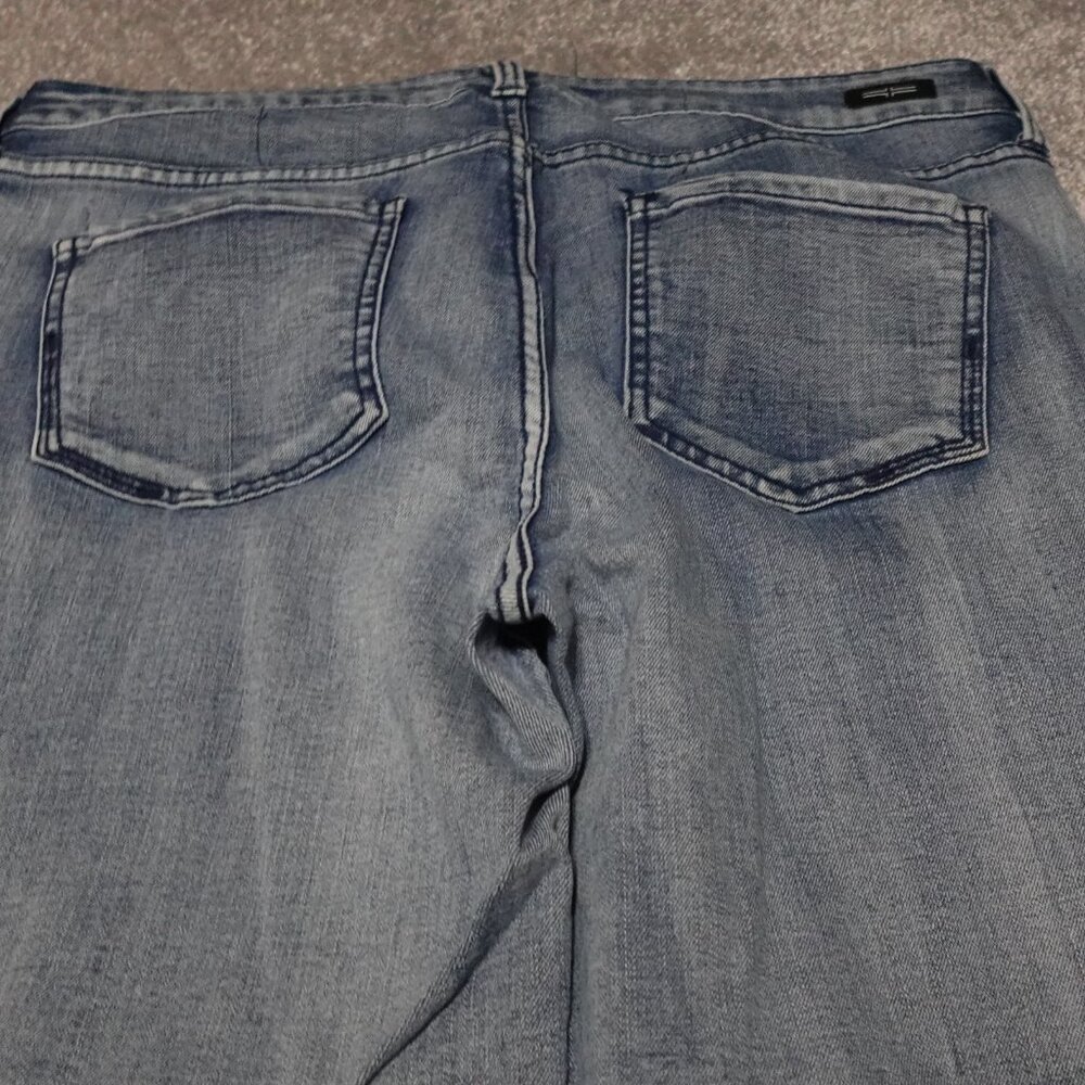 Liverpool Jeans Women's Size 12/31 Blue Denim Straight Mid Rise Workwear - Picture 7 of 13